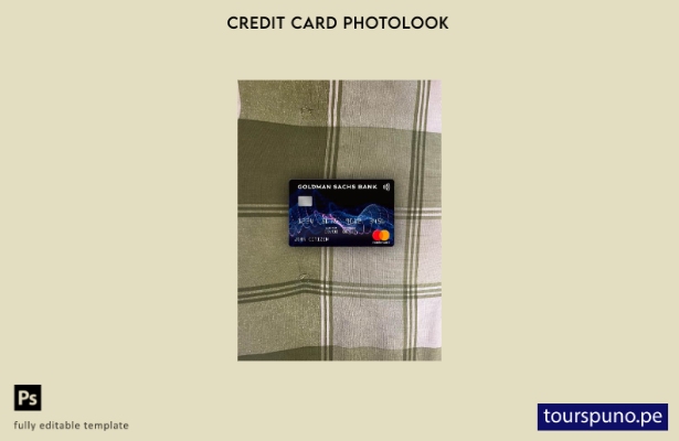 listo para imprimir plantilla frontal de aspecto fotográfico de Mastercard de Go